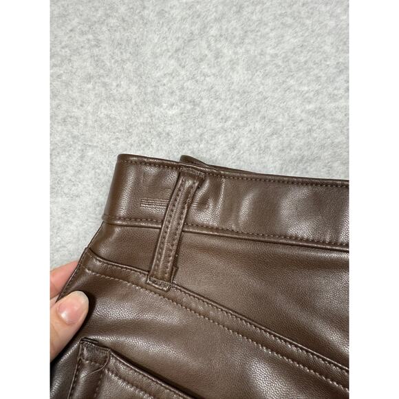 Abercrombie & Fitch Womens Size 0/25 Curve Love 90's Straight Faux Leather Pants - Picture 8 of 14